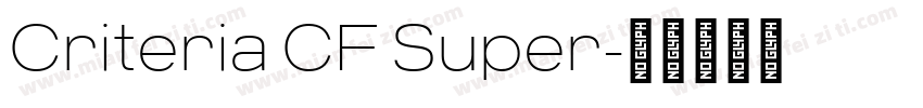 Criteria CF Super字体转换